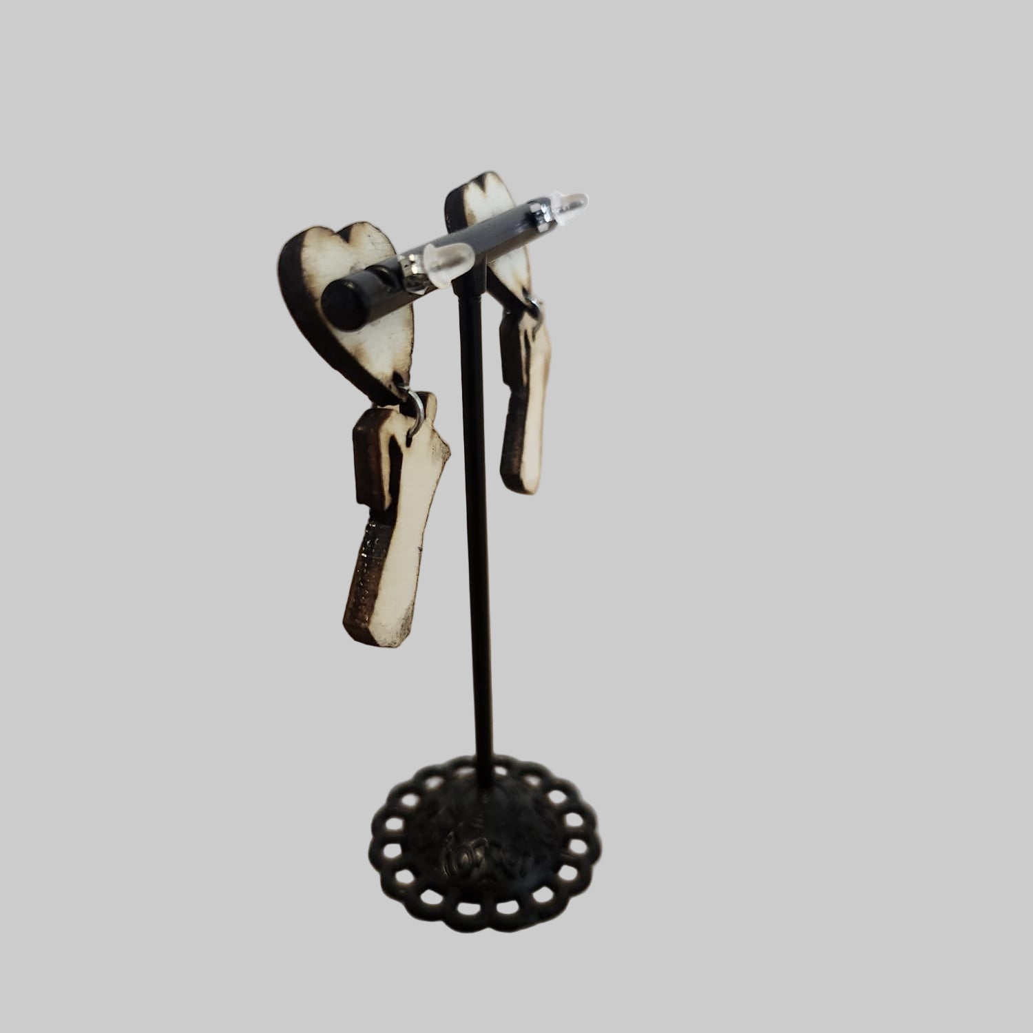 Puerto Rico flag and coffee maker (greca) earrings