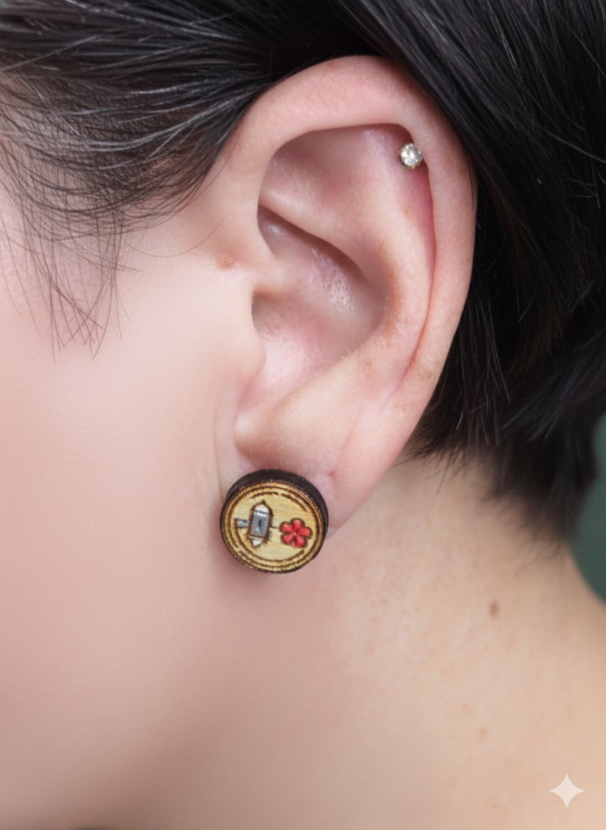 Maga Flower and Garita Earrings