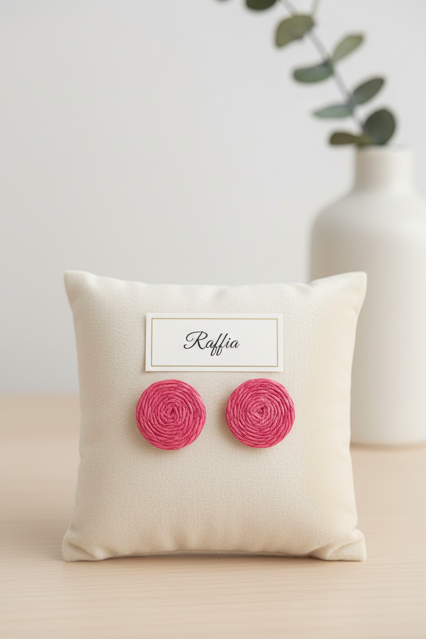 Raffia studs