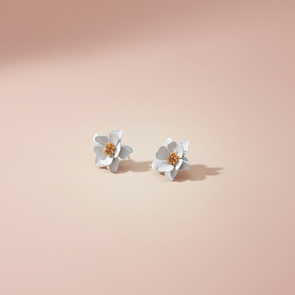Bohemian Flower Studs – Gold Center