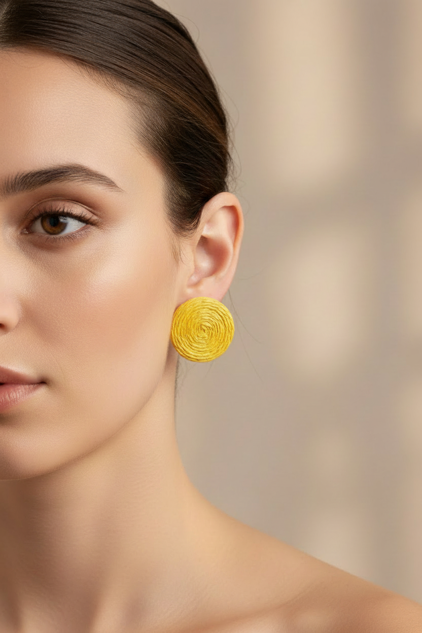 Raffia studs