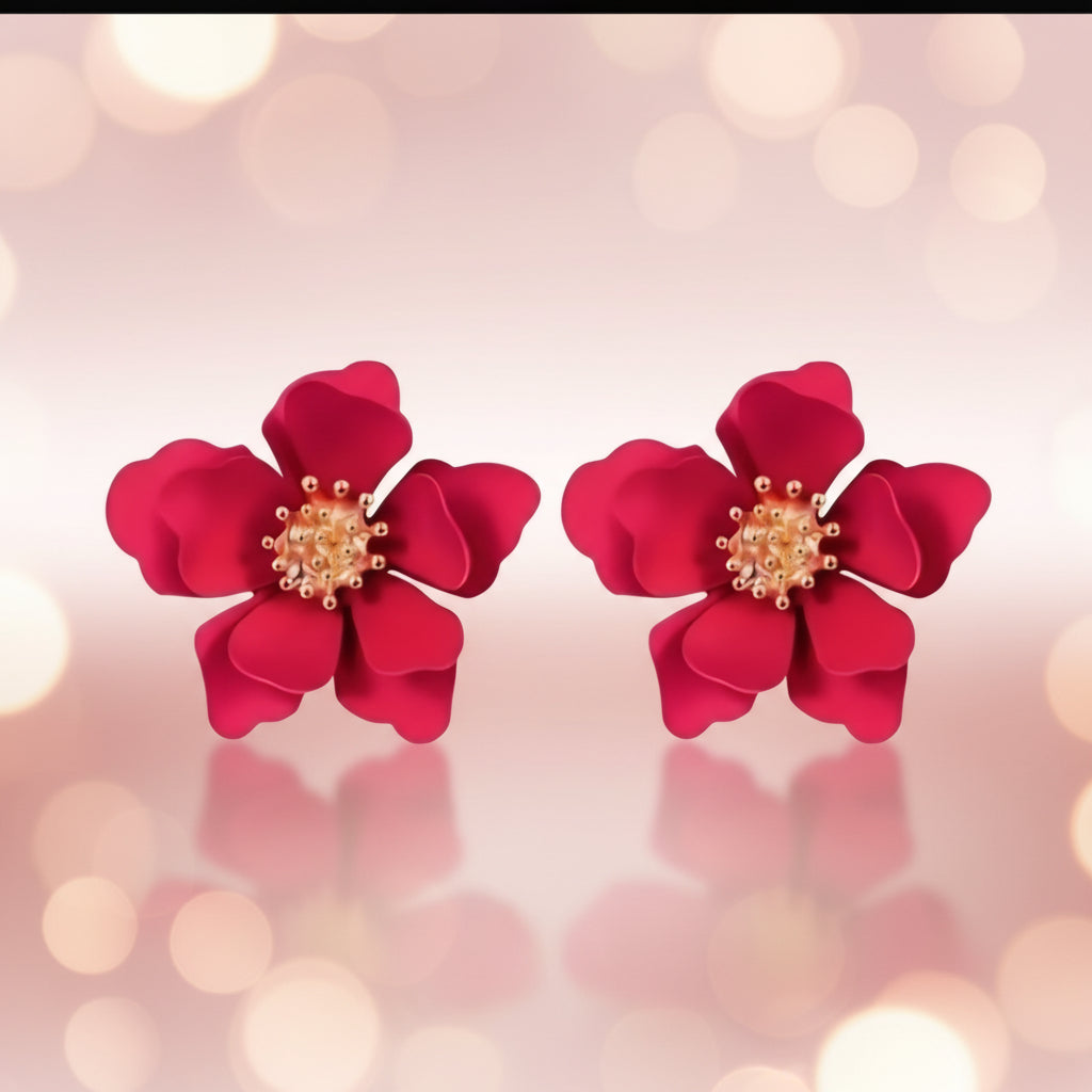 Bohemian Flower Studs – Gold Center