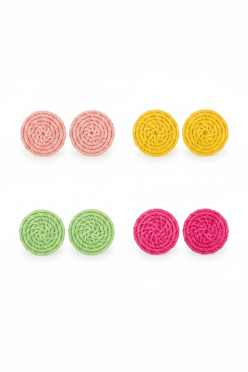 Raffia studs