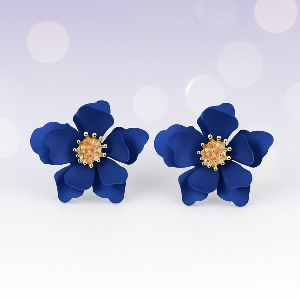Bohemian Flower Studs – Gold Center