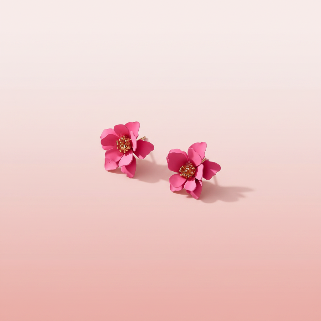 Bohemian Flower Studs – Gold Center